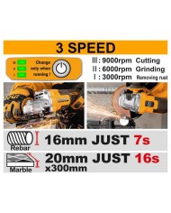 SMERIGLIATRICE BRUSH 1000W D.115MM+2BAT 4AM E DISC