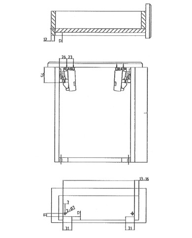 GUIDA CASSETTI CM.50 ESTRAZIONE TOTALE C/CLIP