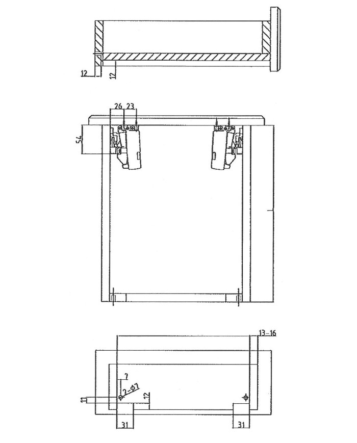 GUIDA CASSETTI CM.50 ESTRAZIONE TOTALE C/CLIP