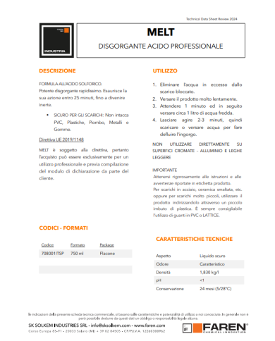 DISGORGANTE MELT CLASSIC LT 0.75