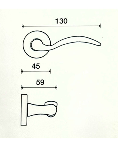 MANIGLIA ZIRCONIO 250/45 C/ROS