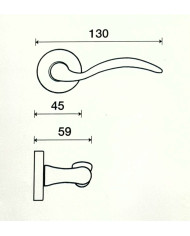MANIGLIA ZIRCONIO 250/45 C/ROS