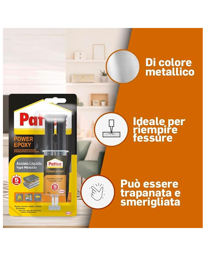 ADESIVO ACCIAIO LIQUIDO 34 GR IN SIRINGA